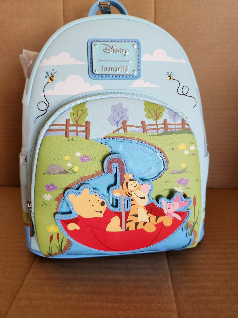 Loungefly Disney Winnie the Pooh Umbrella Scene Mini Backpack